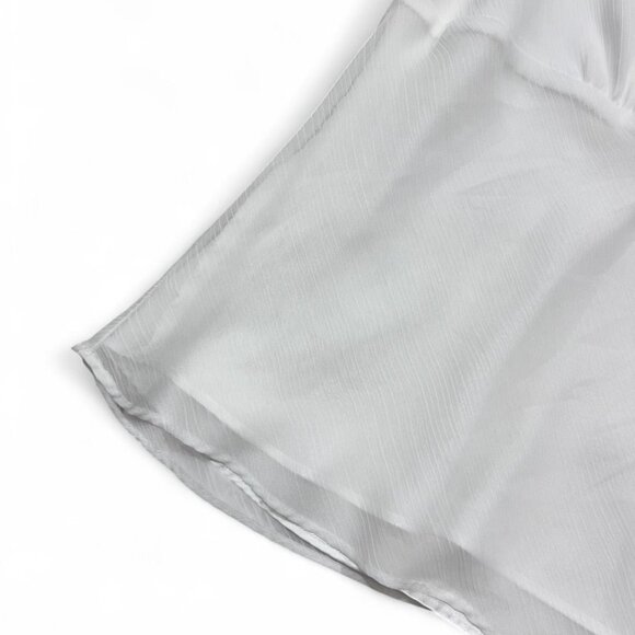 Y2K Worthington White Baby Doll Top Blouse Empire Waist 16 Sheer Festival Romant - Picture 3 of 6